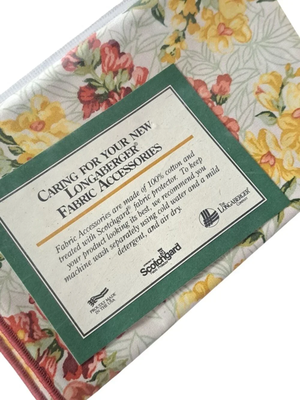 New Longaberger Snapdragon Cloth Napkins Floral Set Of 2 May Series 17x17 Fabric